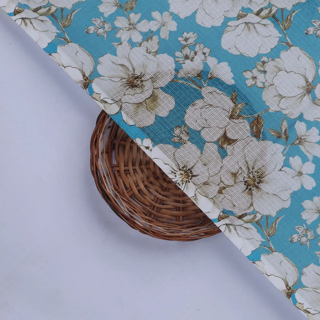 Floral Print Kota Doria Fabric - Image 2