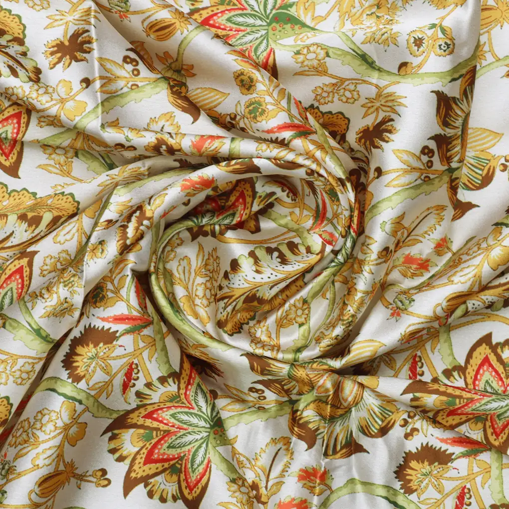 Floral Print Satin Fabric - Image 3