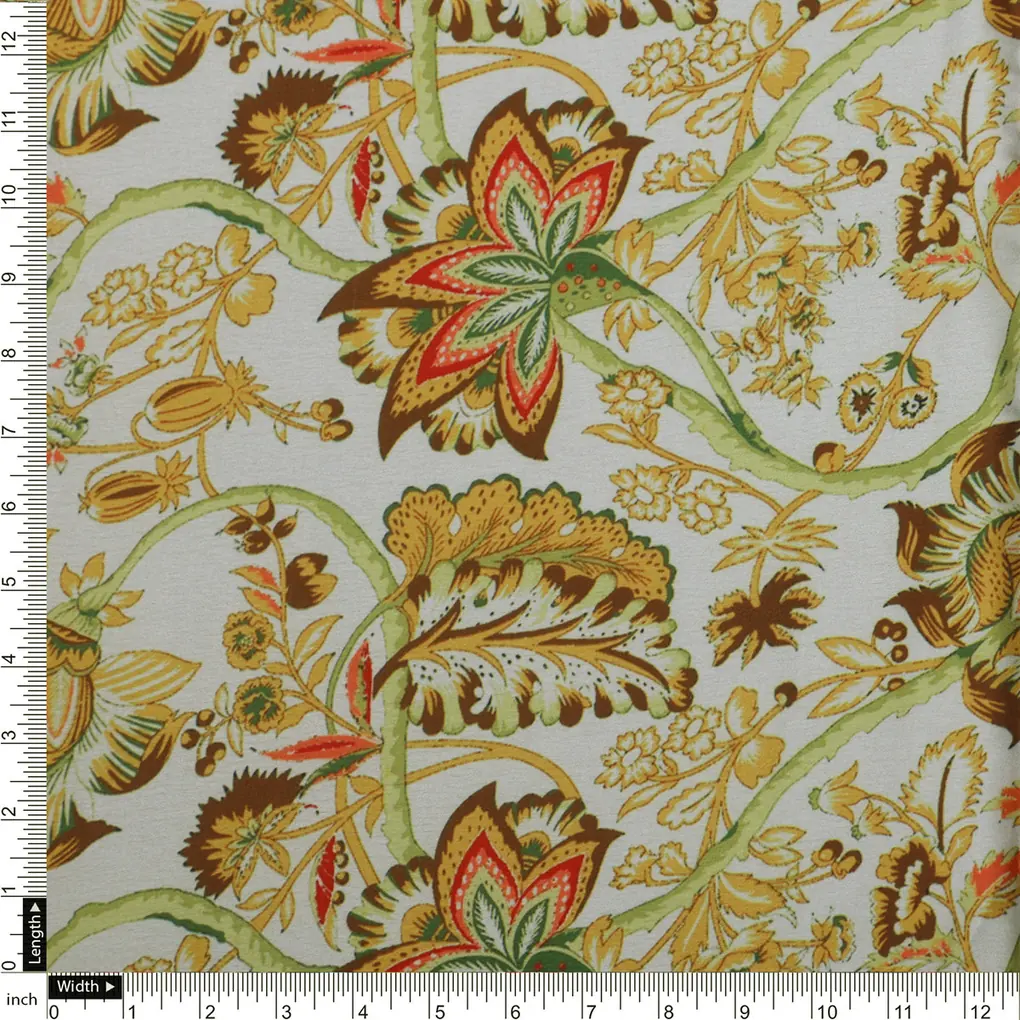 Floral Print Satin Fabric - Image 4