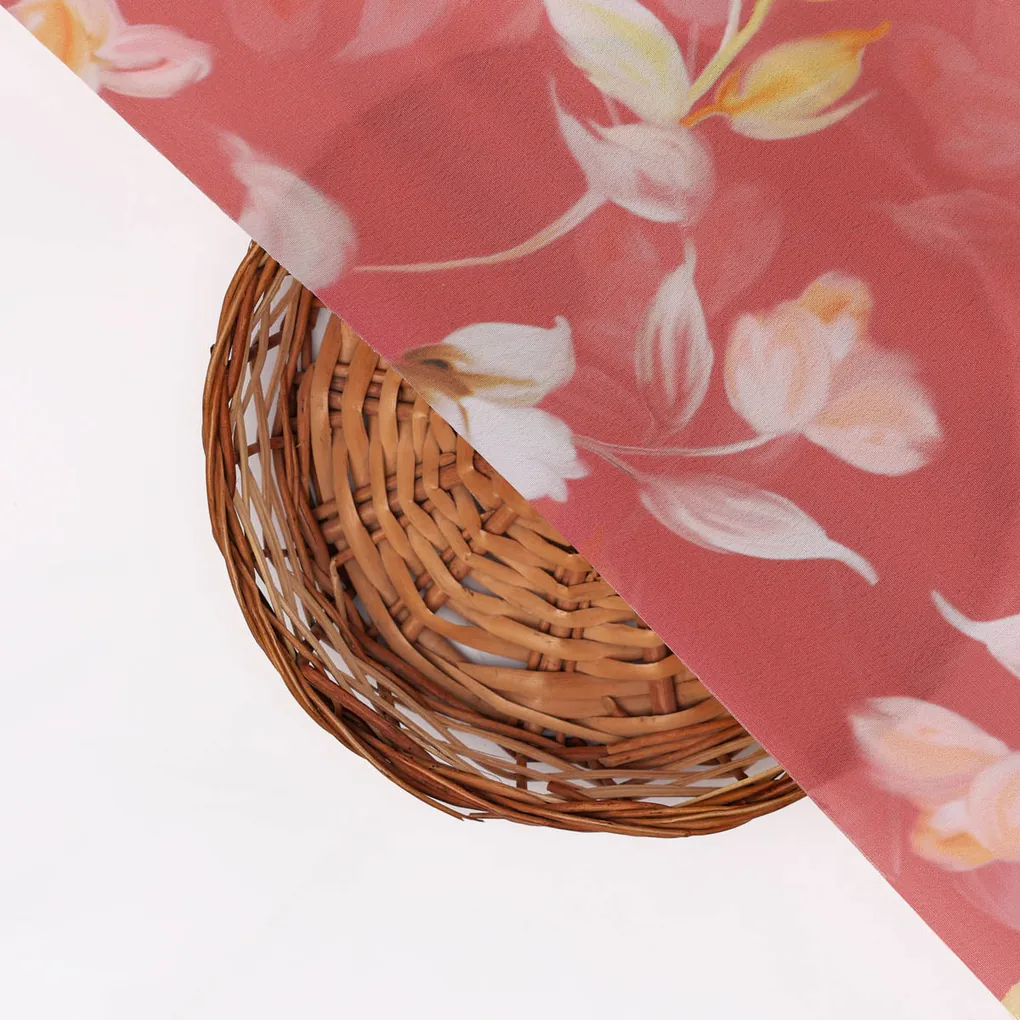 Floral Printed French Crepe - Image 3