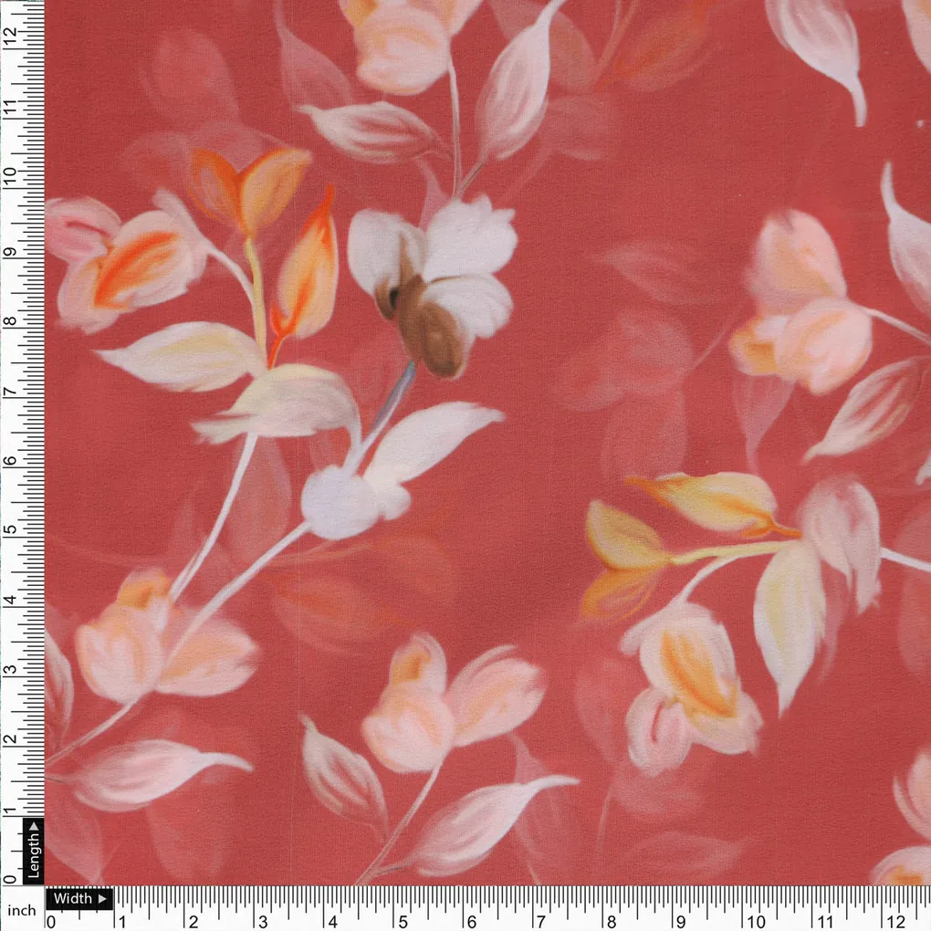 Floral Printed French Crepe - Image 4