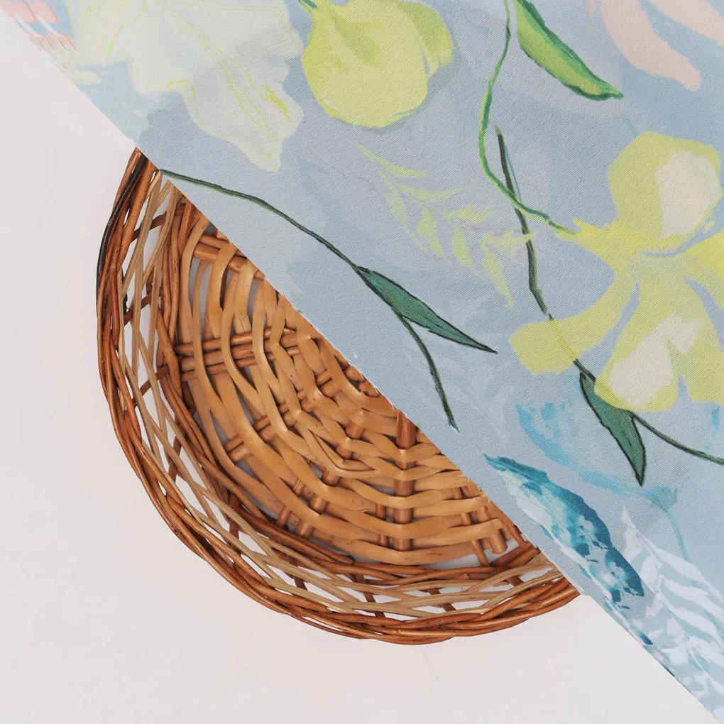 Floral Printed French Crepe Fabric - Image 3