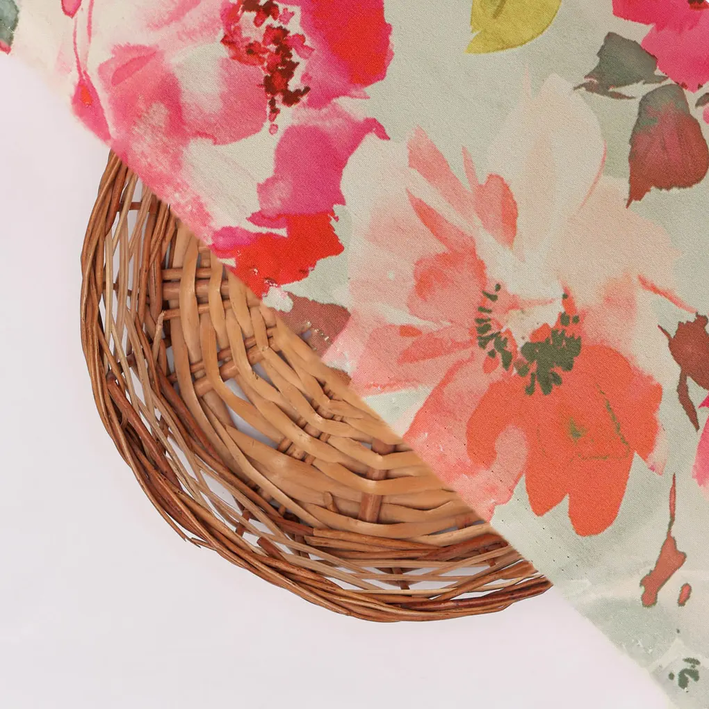 Floral Printed French Crepe Fabric - Image 3
