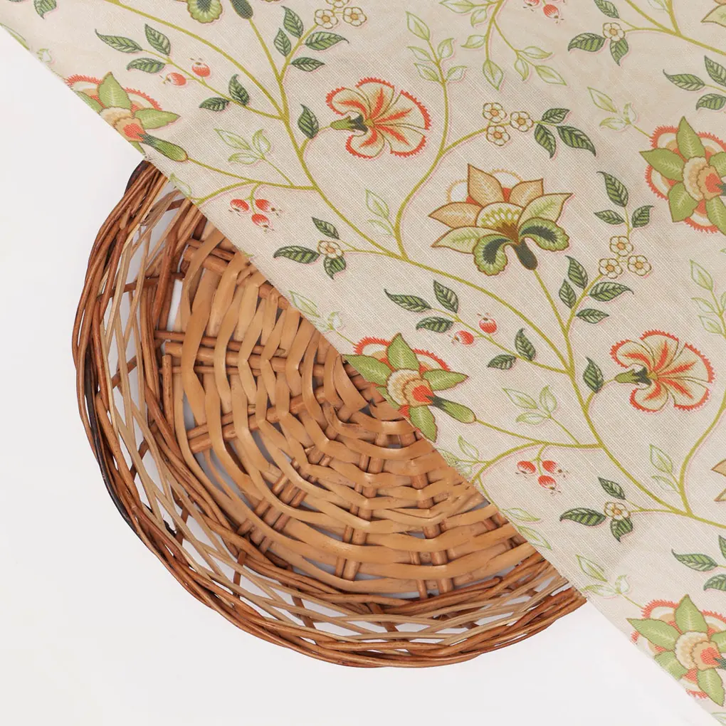 Floral Printed Linen Fabric - Image 3