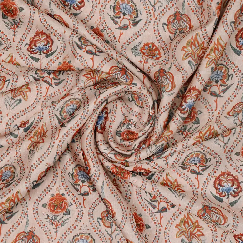 Floral Printed Linen Fabric - Image 2