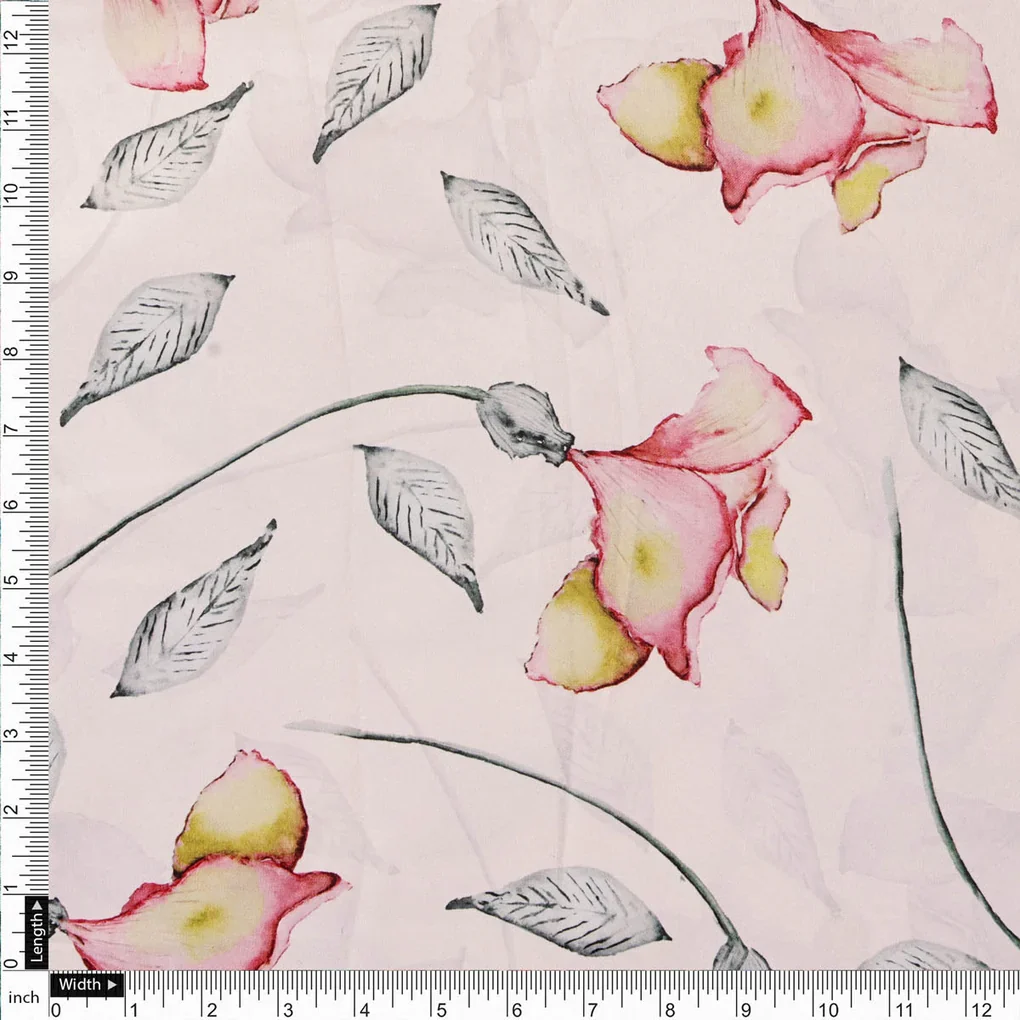 Floral Printed Polyester Fabric - Image 4