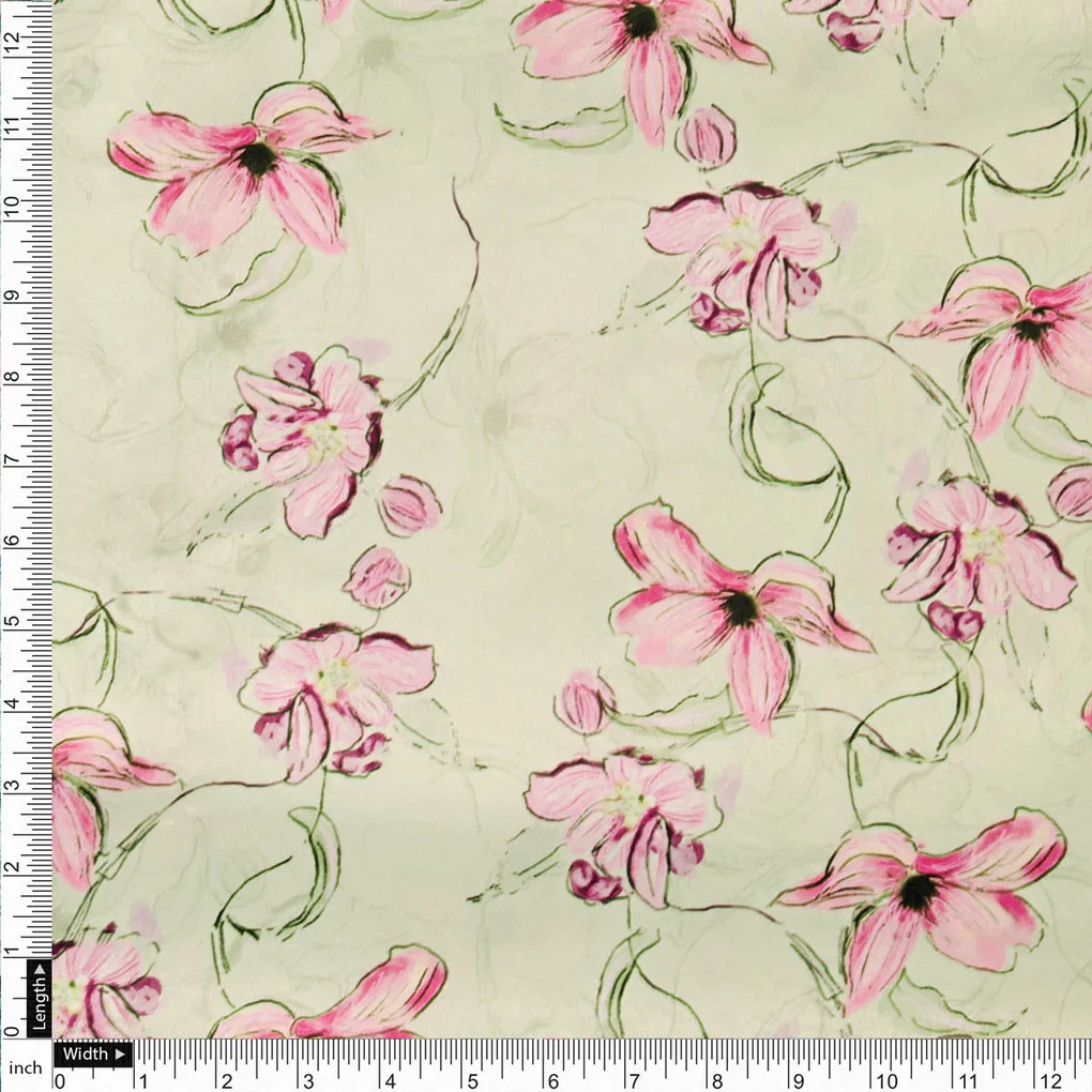 Floral Printed Fabric - Image 4