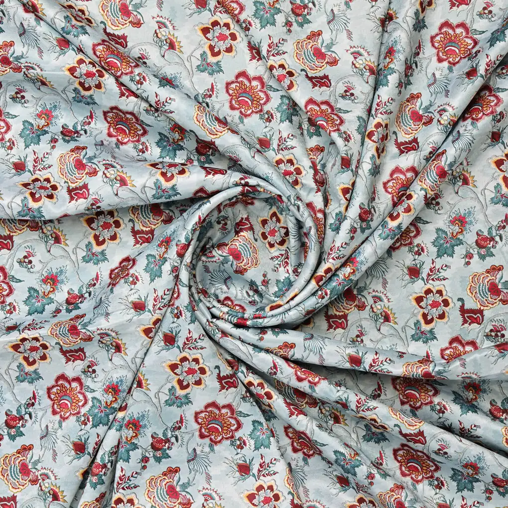 Floral Printed Velvet Fabric - Image 2