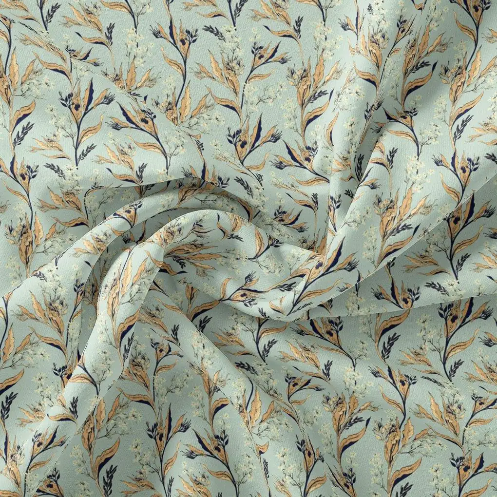 Fluid Rama Crop Branch Motif Digital Printed Fabric - Image 3