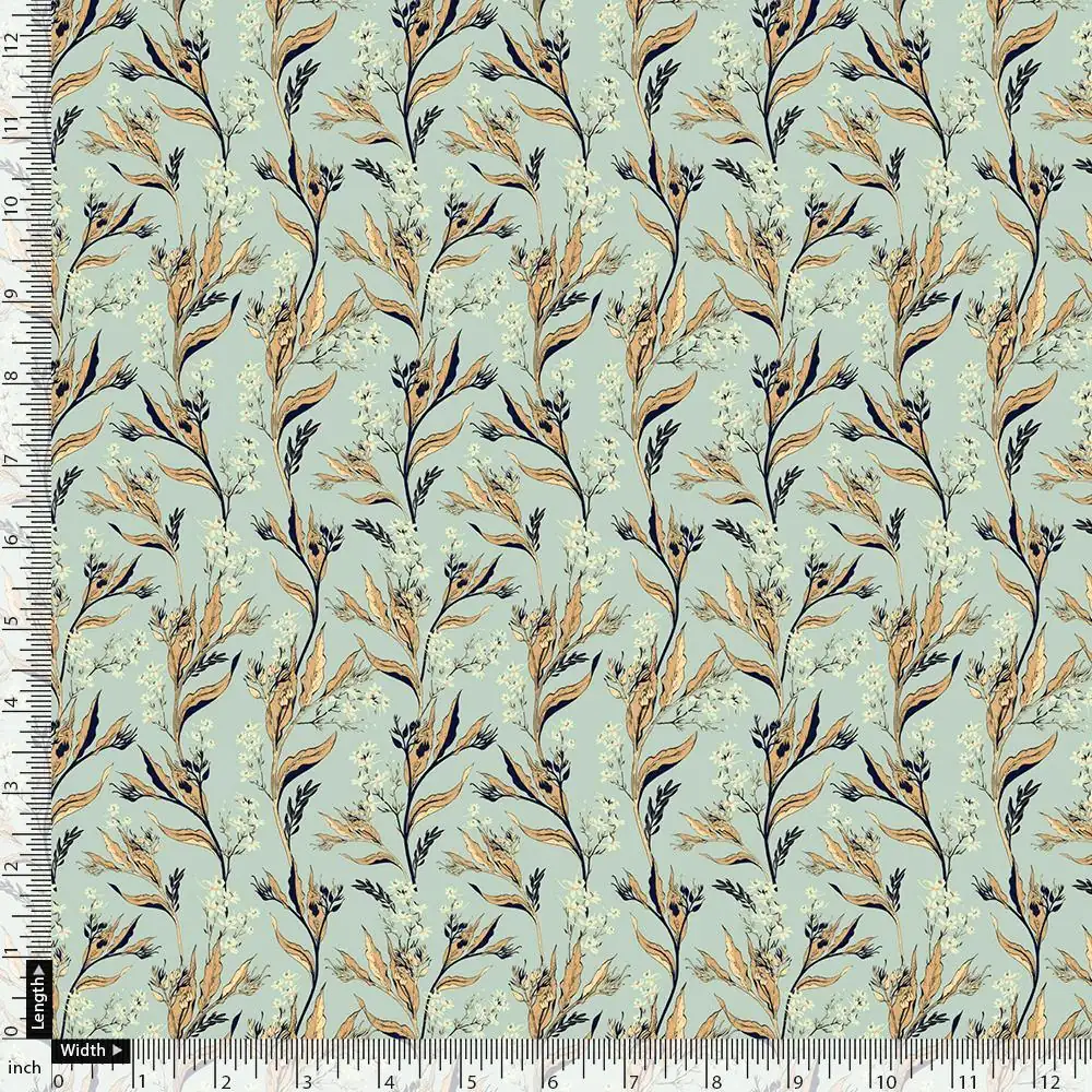 Fluid Rama Crop Branch Motif Digital Printed Fabric - Image 4
