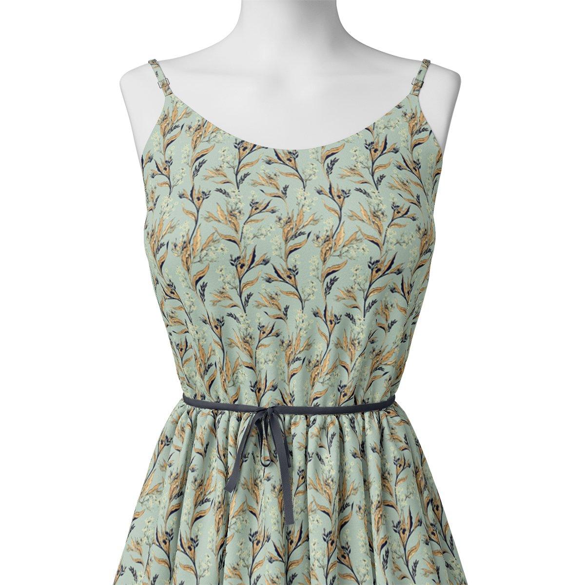Fluid Rama Crop Branch Motif Digital Printed Fabric  - Crepe - Image 2