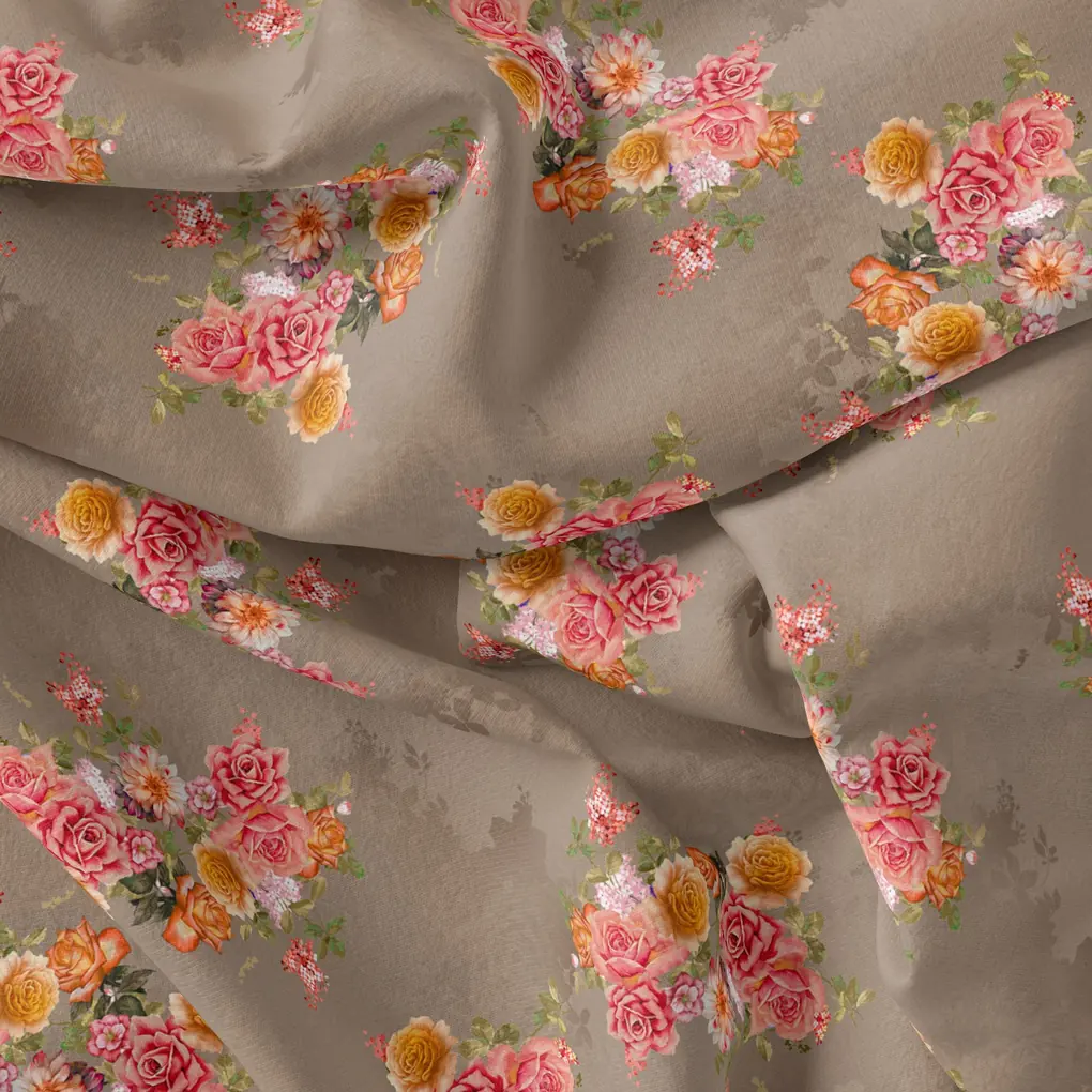Fragrance Multitype Of Flower Digital Printed Fabric - Image 3
