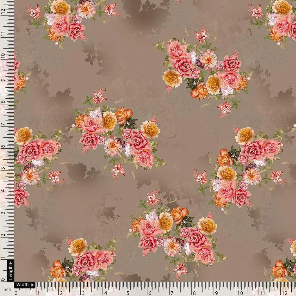 Fragrance Multitype Of Flower Digital Printed Fabric - Cotton - Image 4