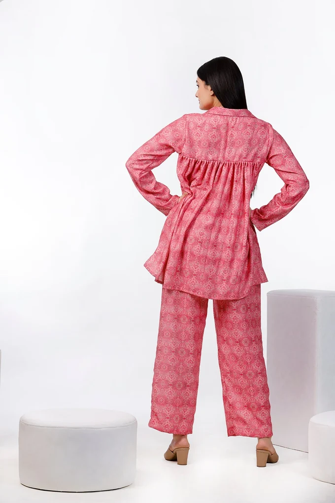 Gajri Printed Muslin Co Ord Set - Image 3