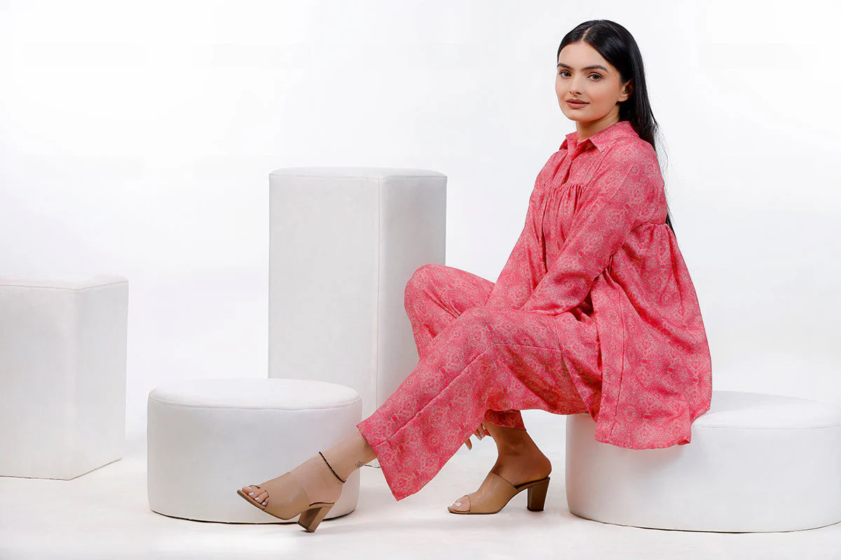 Gajri Printed Muslin Co Ord Set - Image 4
