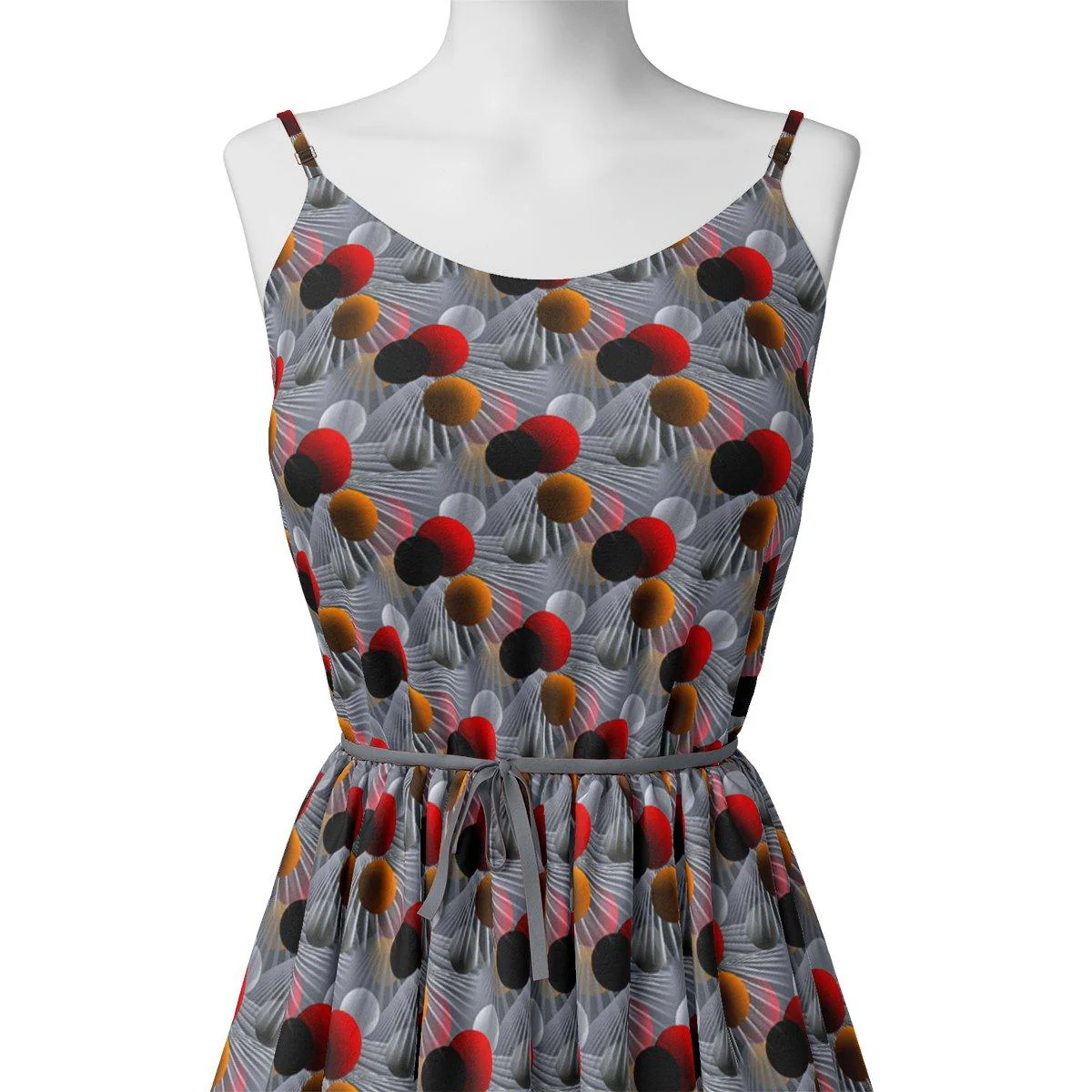 Glassmorphisam Bubble Effects Digital Printed Fabric - Crepe - Image 2