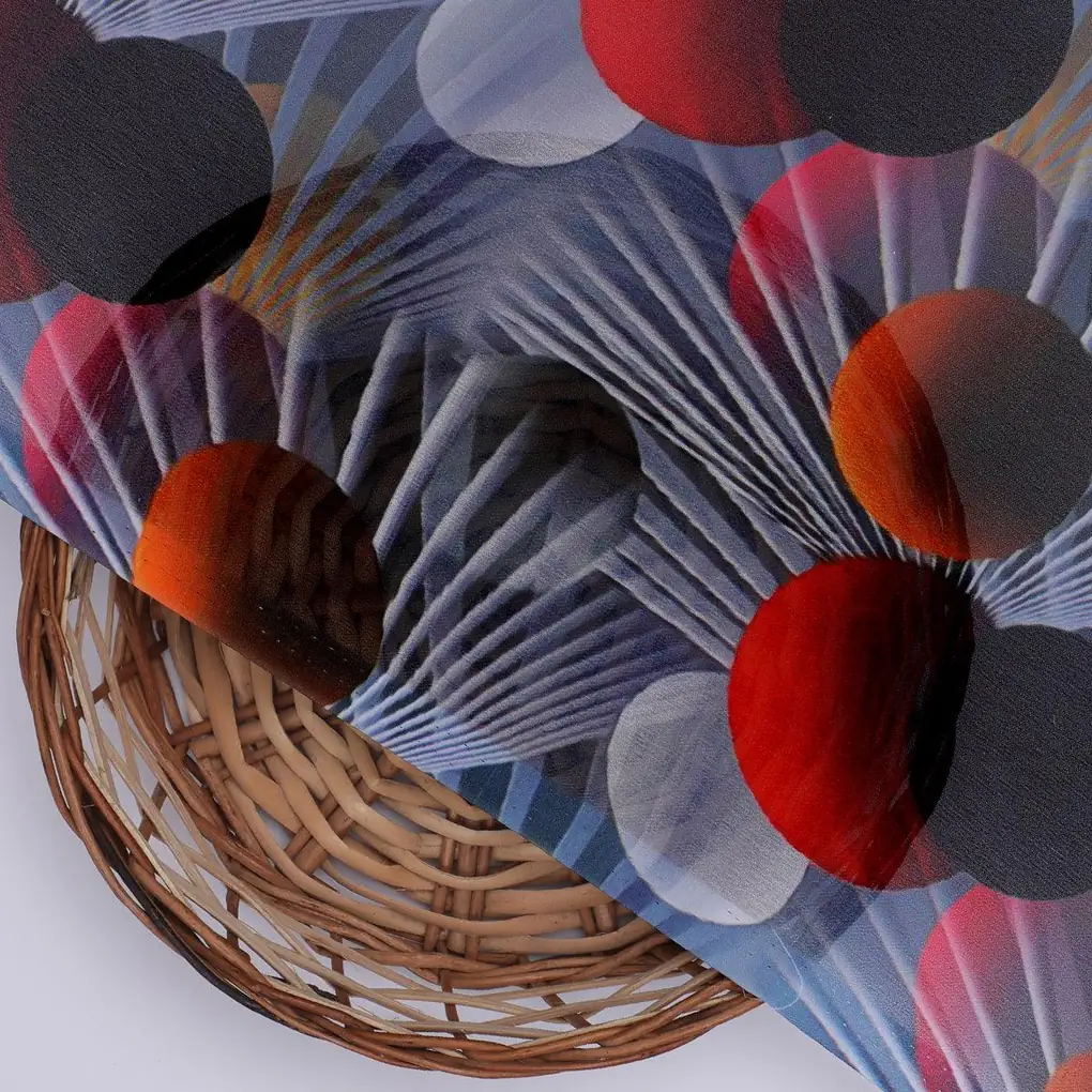 Glassmorphisam Bubble Effects Digital Printed Fabric - Weightless - Image 2