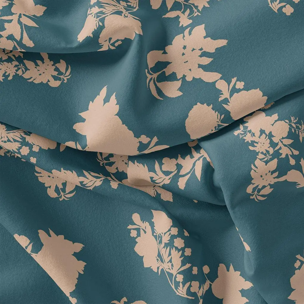 Glorry Beautiful Flower Digital Printed Fabric - Japan Satin - Image 3