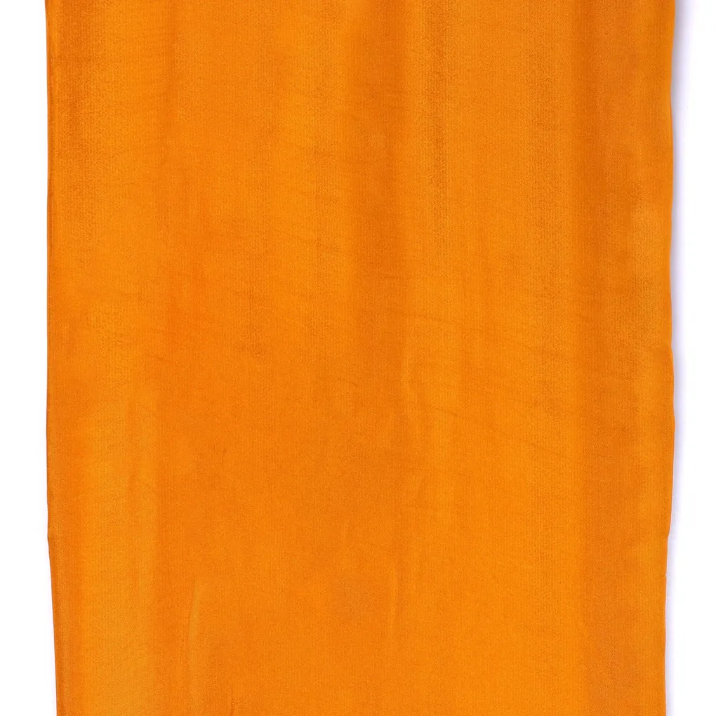 Gold Colour Upada Silk Plain Dyed Fabric - Image 4