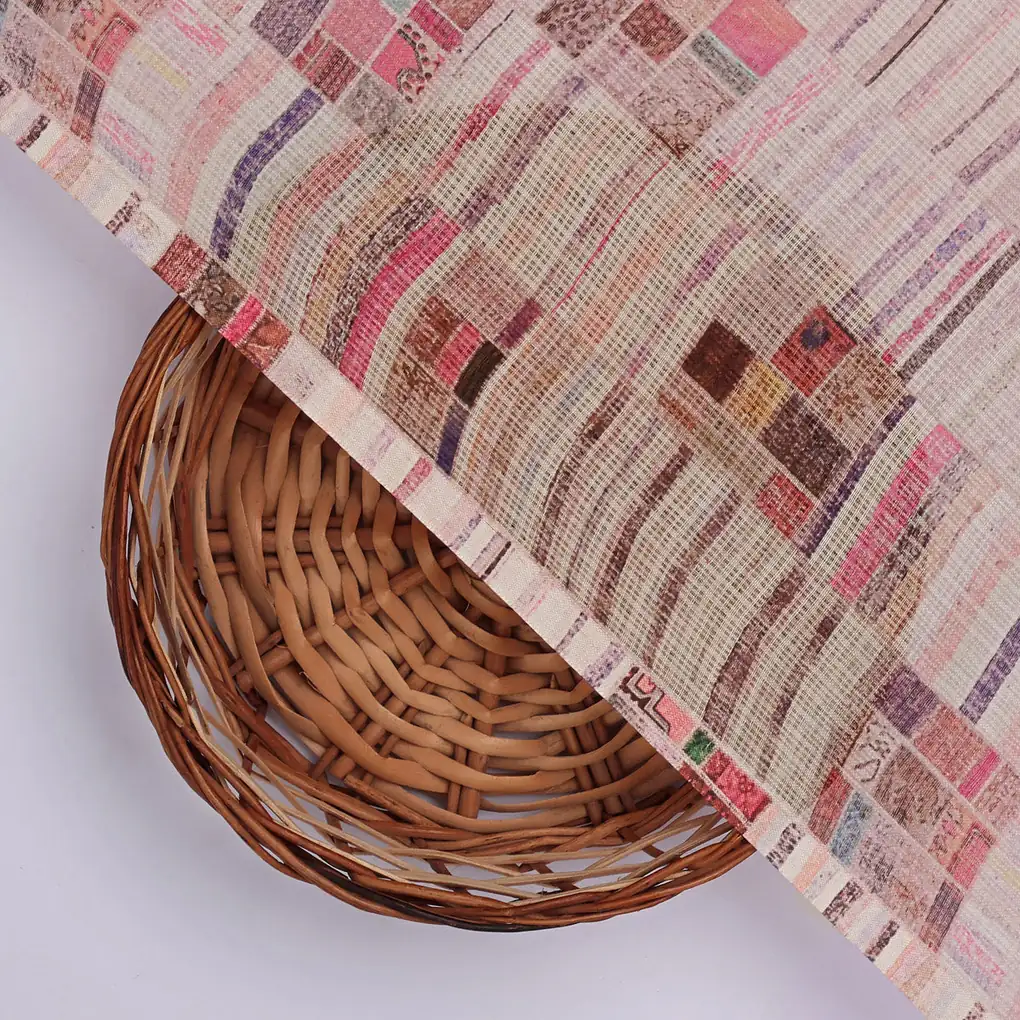 Gorgeous Abstract Kota Doria Digital Printed Fabric Material - Image 2