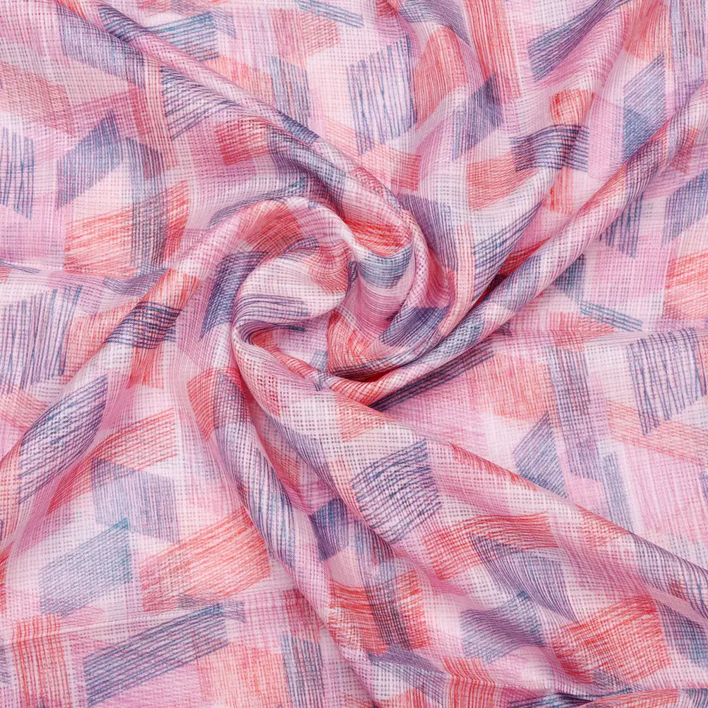 Gorgeous Abstract Print Kota Doria Digital Fabric Material for Classy Outfits - Image 3