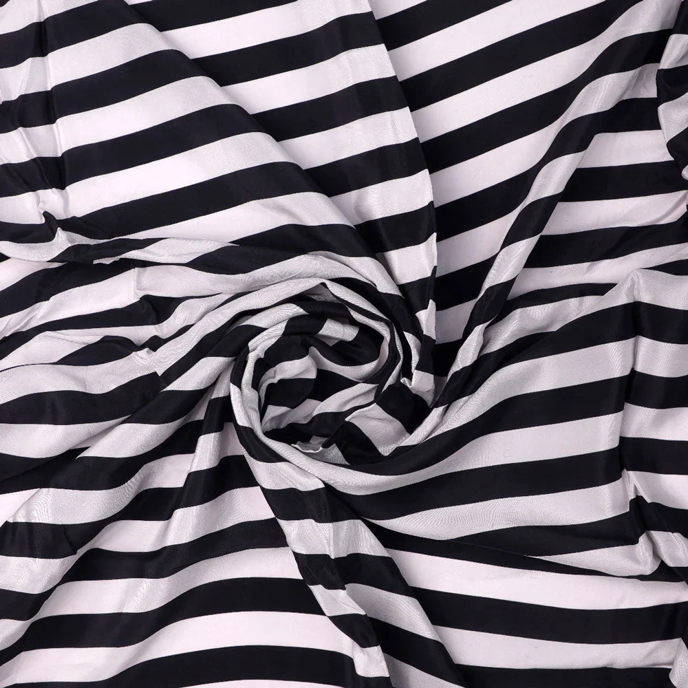Gorgeous black and white digital printed fabric from FAB VOGUE Studio - Image 2