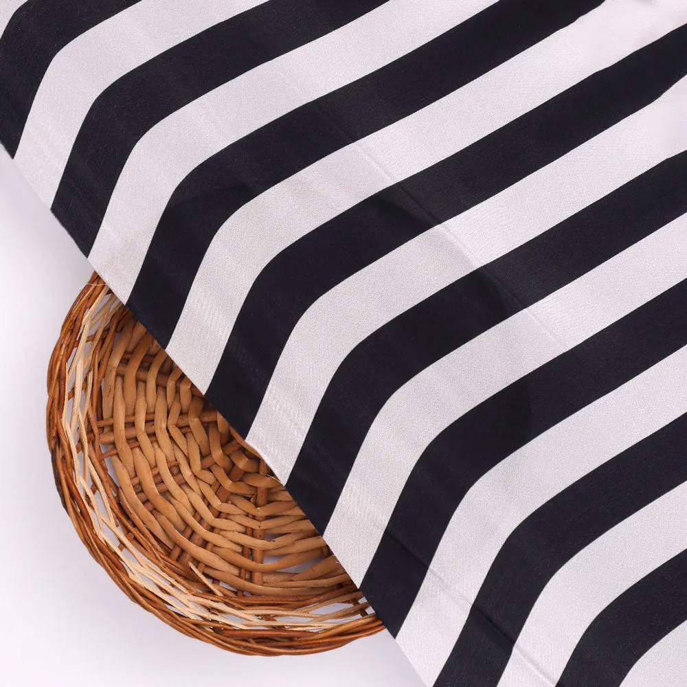 Gorgeous black and white digital printed fabric from FAB VOGUE Studio - Image 3