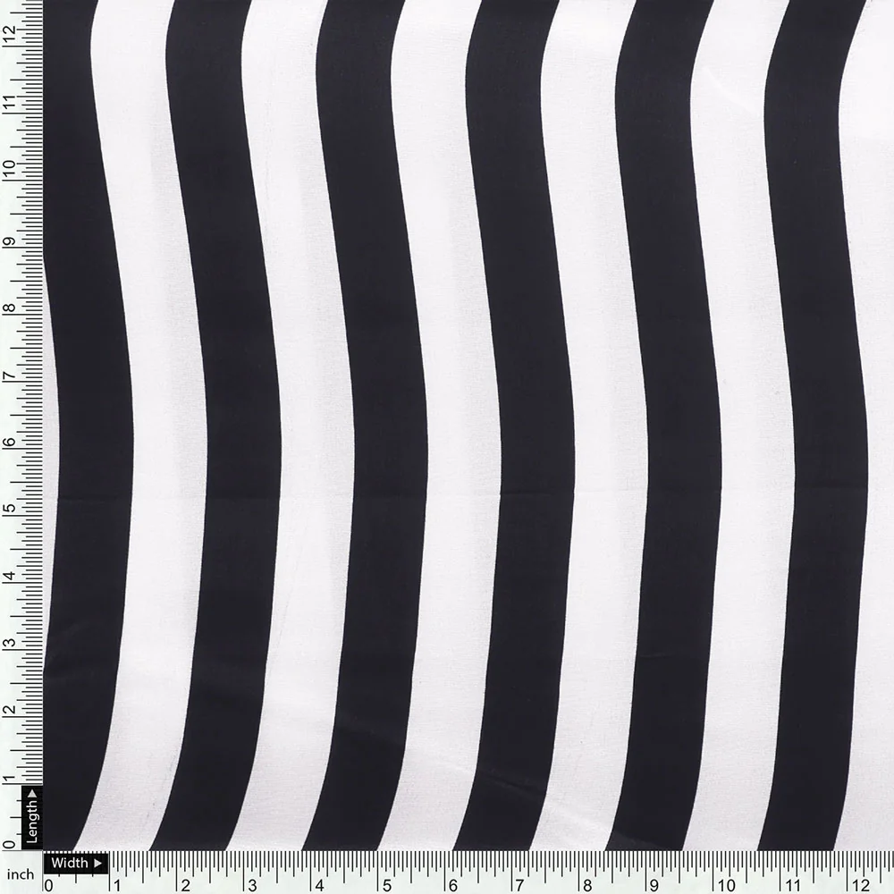Gorgeous black and white digital printed fabric from FAB VOGUE Studio - Image 4
