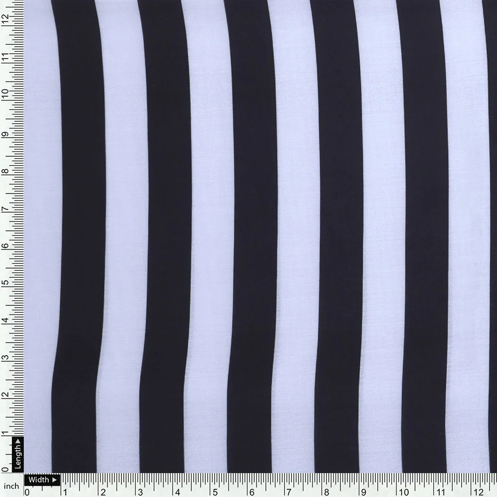 Gorgeous black and white digital printed fabric from FAB VOGUE Studio - Image 4
