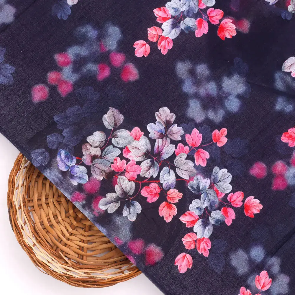 Gorgeous Blue Ditsy Digital Printed Fabric by FAB VOGUE Studio - Image 3