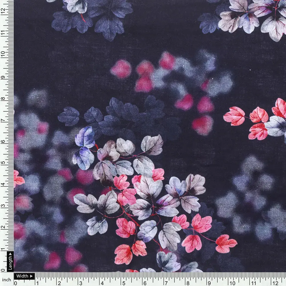 Gorgeous Blue Ditsy Digital Printed Fabric by FAB VOGUE Studio - Image 4