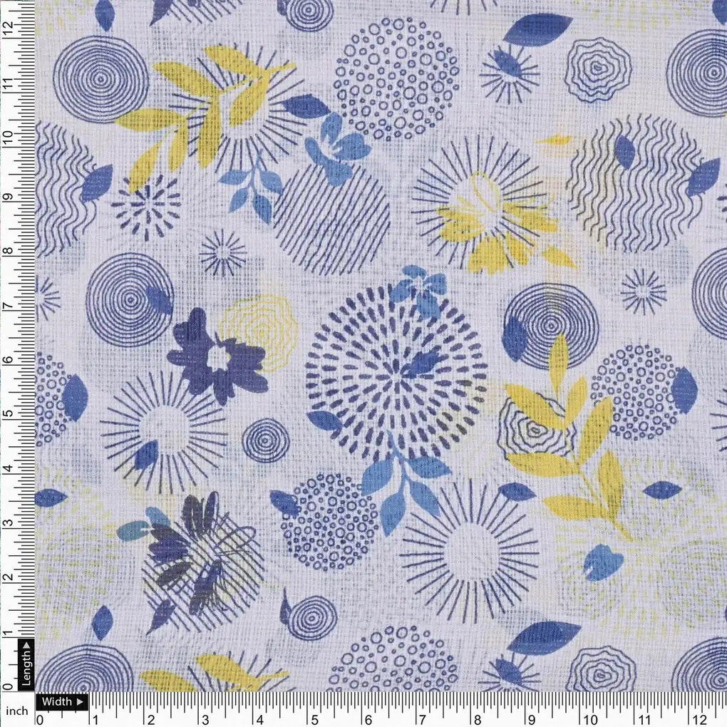 Gorgeous Damask Kota Doria Digital Print Fabric Material - Image 4