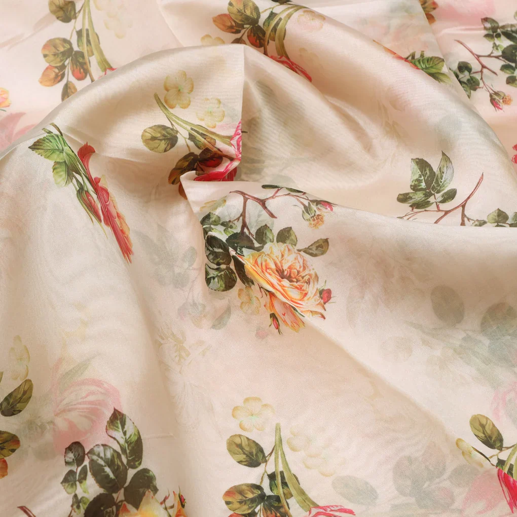 Gorgeous Decorative Floral Organza Printed Fabric Material - Image 3
