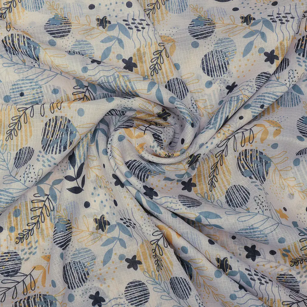 Gorgeous Decorative Kota Doria Digital Printed Fabric for Dress Making - Image 3