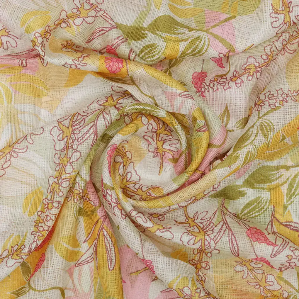 Gorgeous Decorative Kota Doria Digital Printed Fabric Material - Image 3