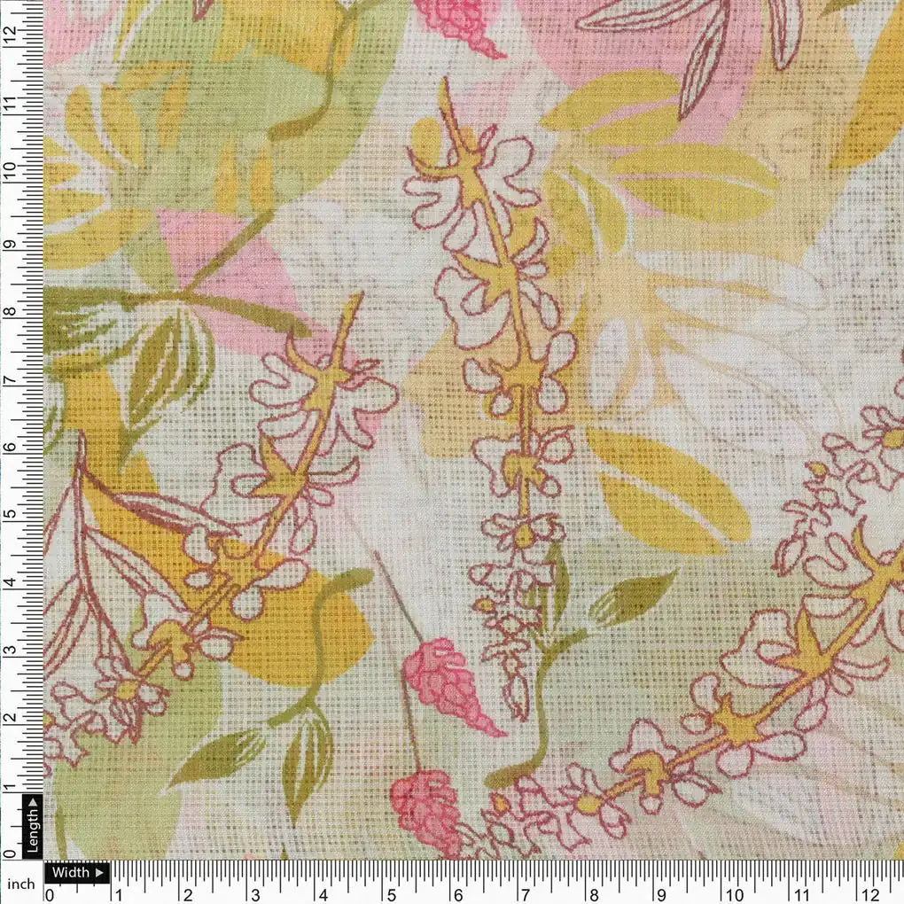 Gorgeous Decorative Kota Doria Digital Printed Fabric Material - Image 4