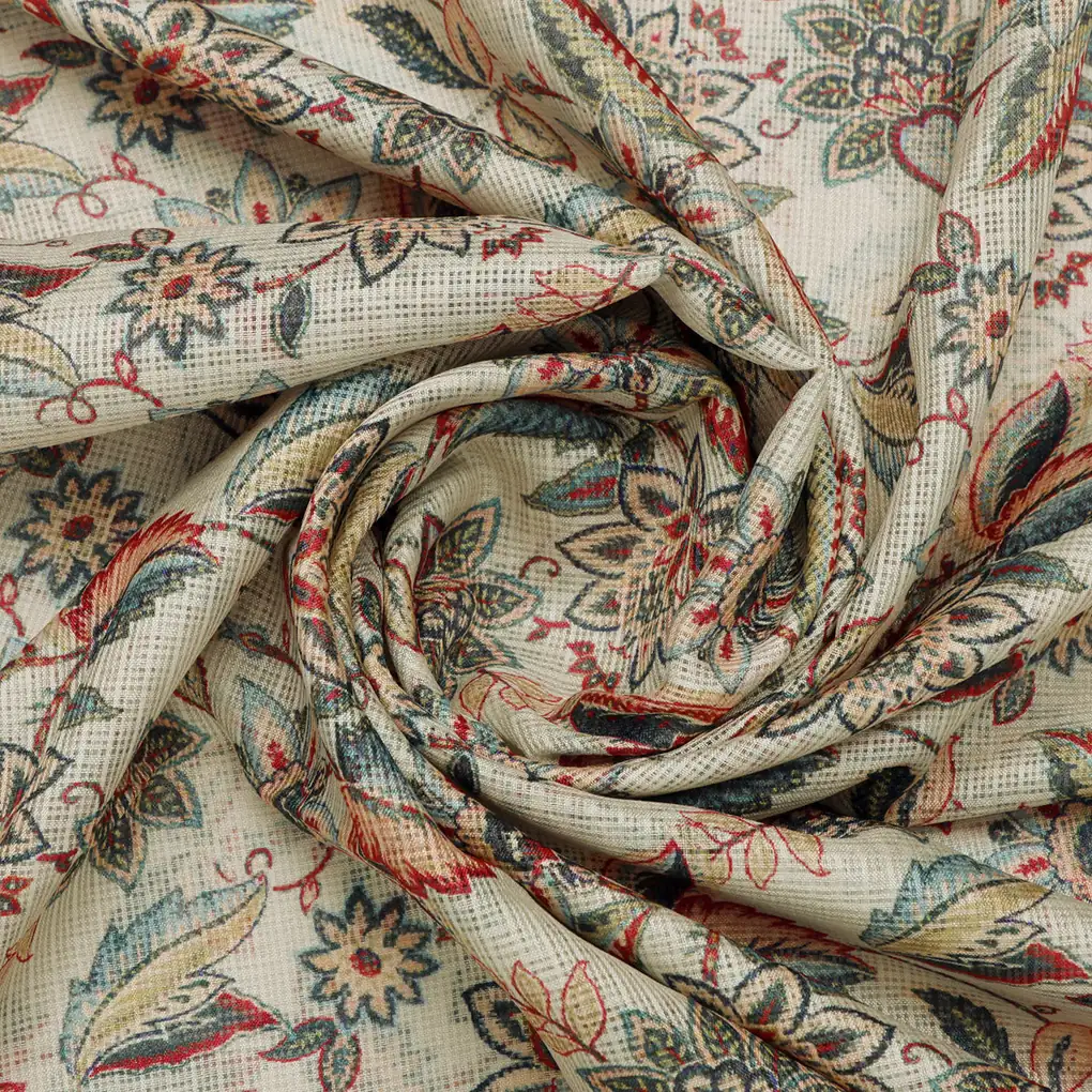 Gorgeous Digital Printed Kota Doria Fabric Material - Image 3
