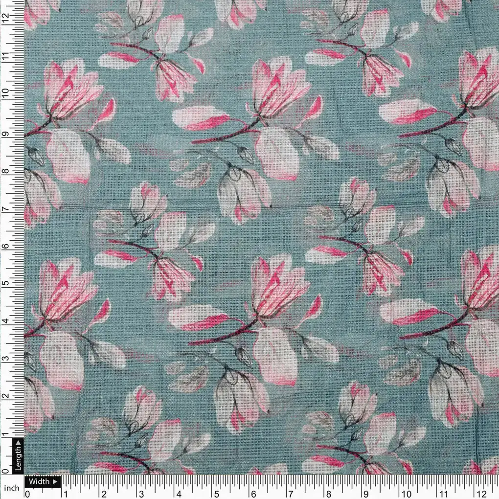 Gorgeous Floral Kota Doria Digital Print Fabric for Classy Outfits - Image 4