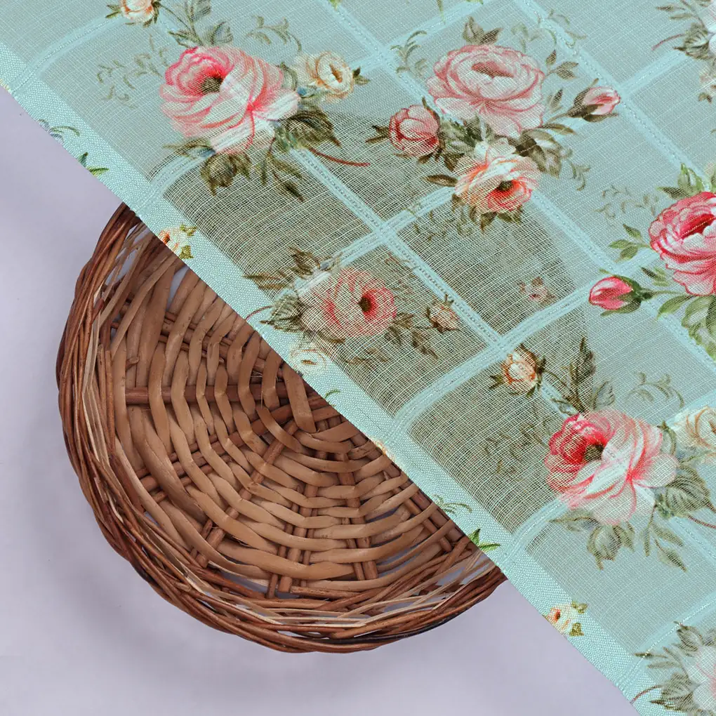 Gorgeous Floral Linen Fabric in Yellow, Pink, and Green - Image 2