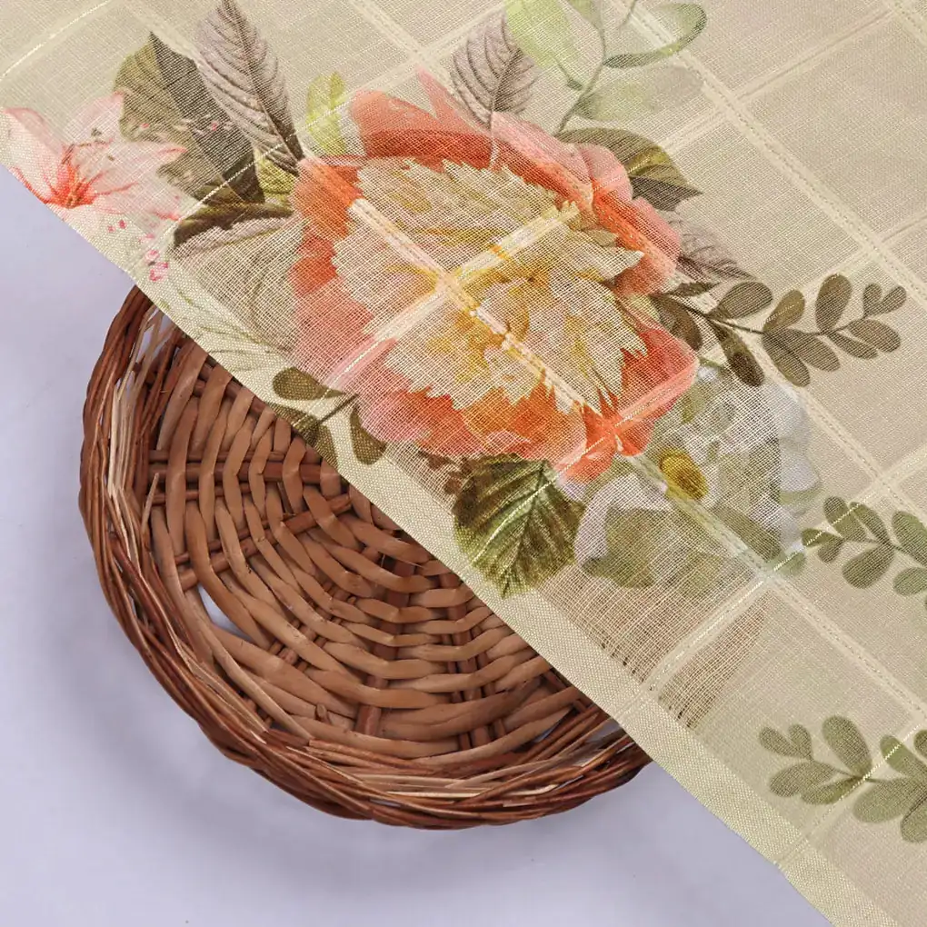 Gorgeous Floral Linen with Big Flower Print - Image 2