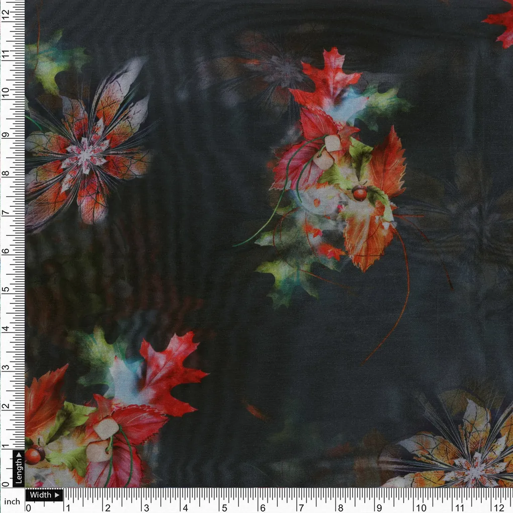 Gorgeous Floral Organza Printed Fabric Material - Image 4