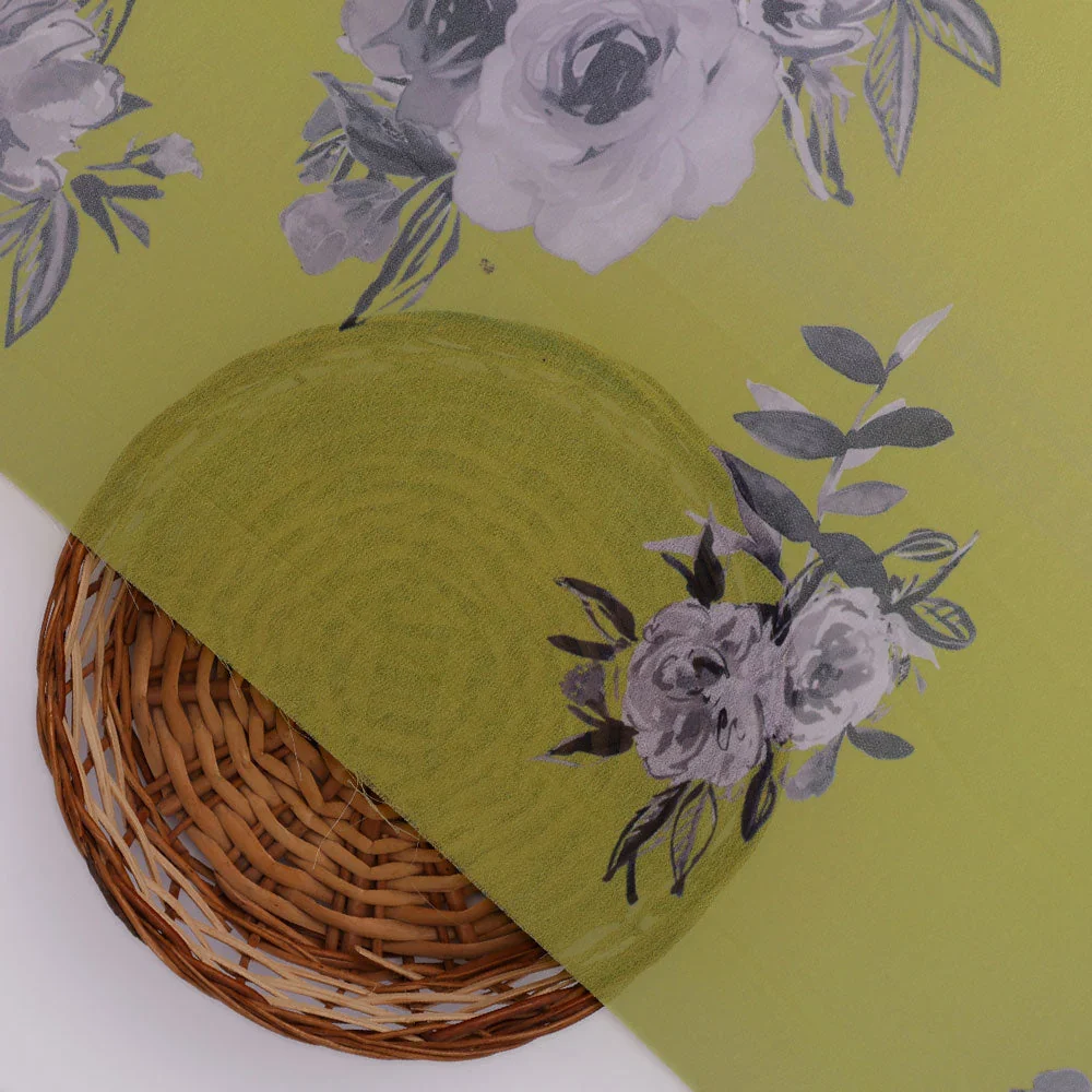 Gorgeous floral print Georgette fabric by FAB VOGUE Studio - Image 3
