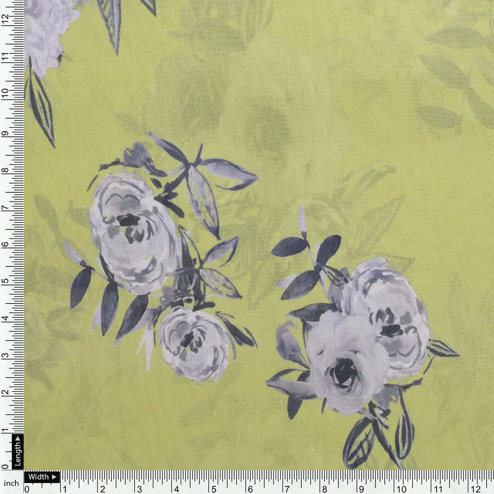 Gorgeous floral print Georgette fabric by FAB VOGUE Studio - Image 4
