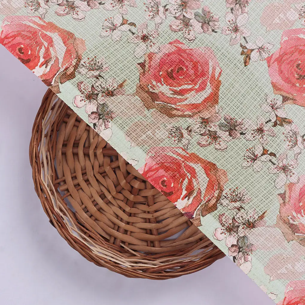Gorgeous Floral Printed Kota Doria Fabric for Classy Dress Making - Image 2