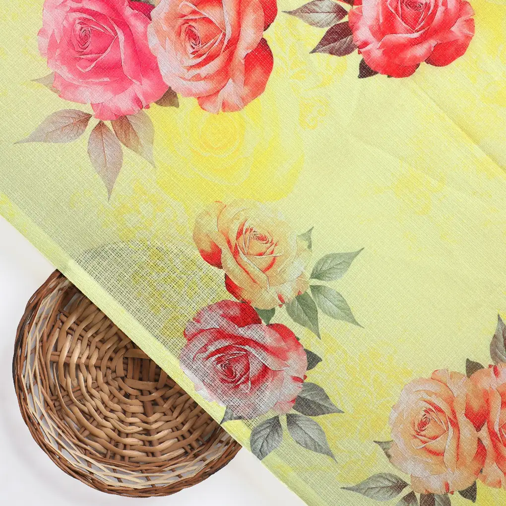 Gorgeous floral printed kota doria fabric from FAB VOGUE Studio - Image 3