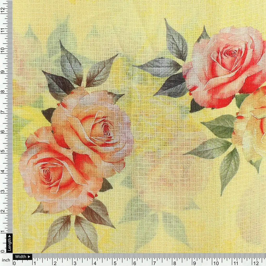 Gorgeous floral printed kota doria fabric from FAB VOGUE Studio - Image 4