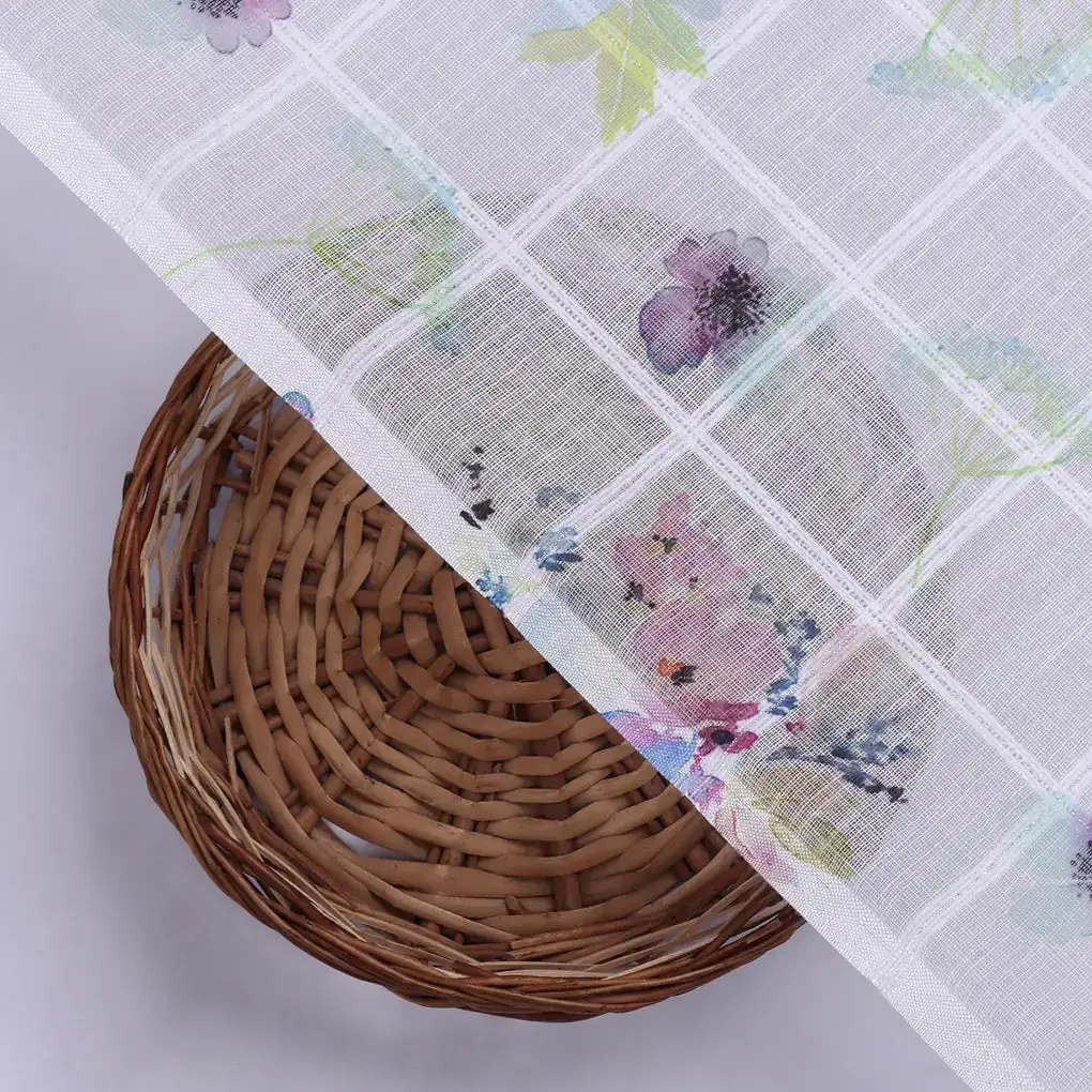 Gorgeous Floral Printed Linen Fabric Material - Image 2