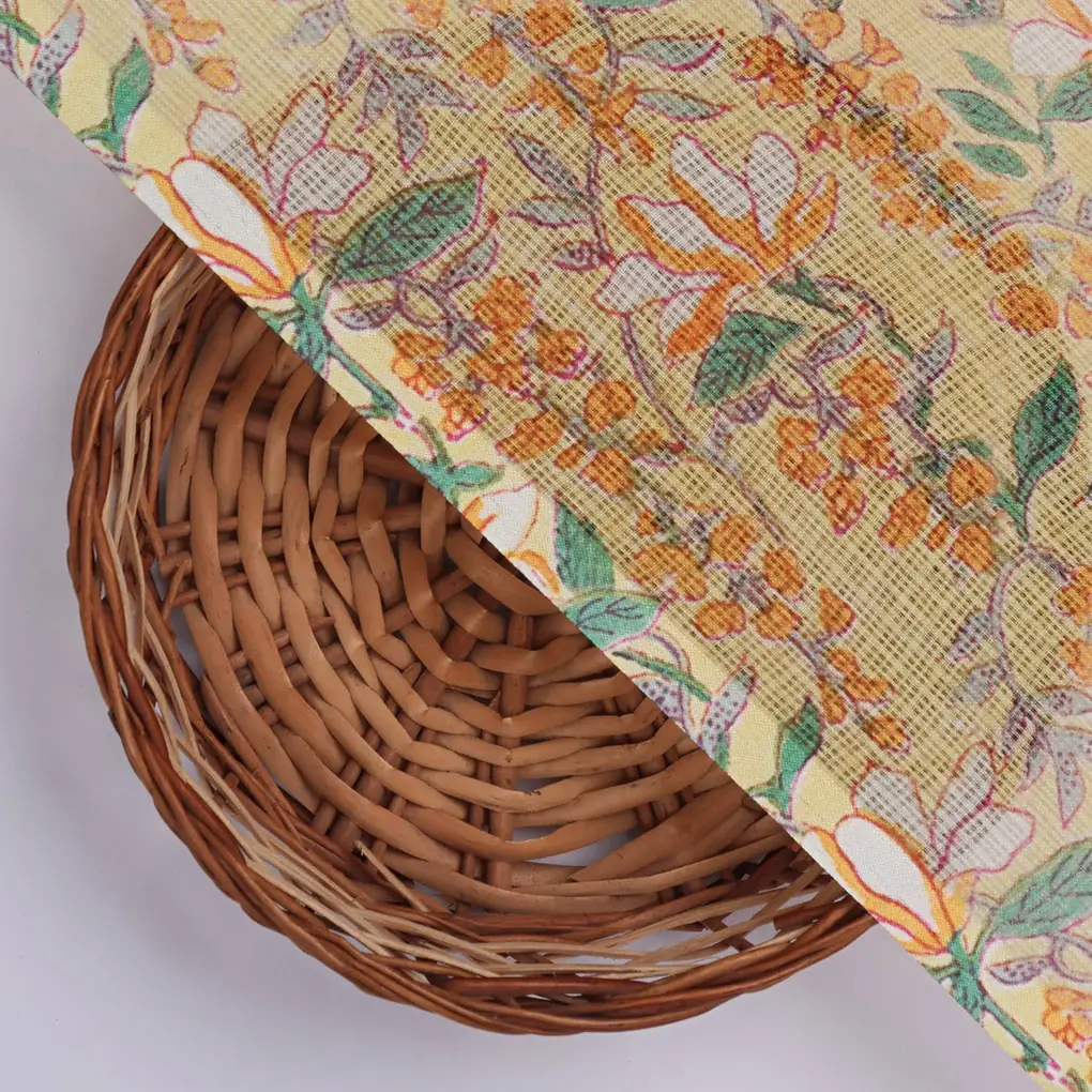 Gorgeous Floral Velly Kota Doria Fabric Material for Enchanting Creations - Image 2