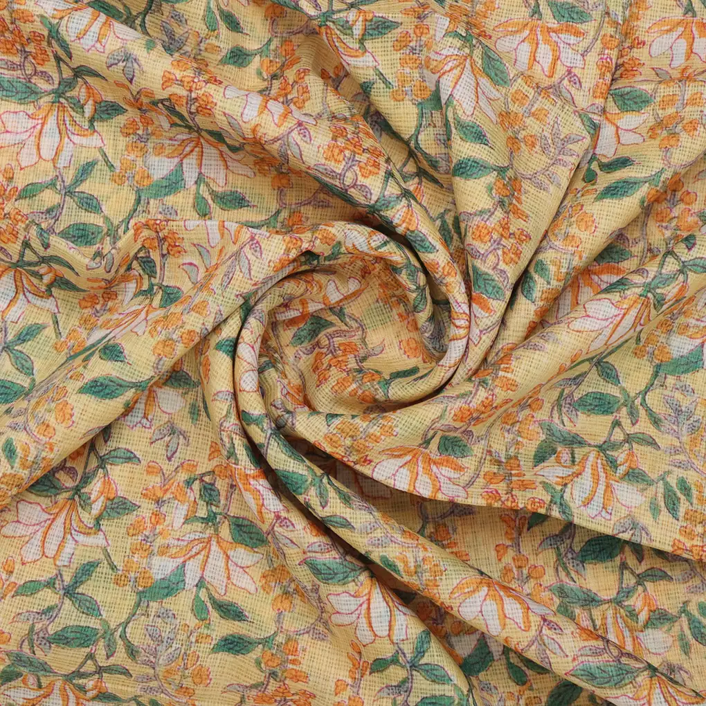 Gorgeous Floral Velly Kota Doria Fabric Material for Enchanting Creations - Image 3