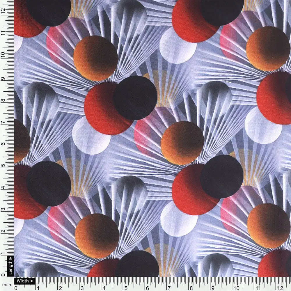 Gorgeous geometric damask digital printed rayon fabric by FAB VOGUE Studio - Image 4